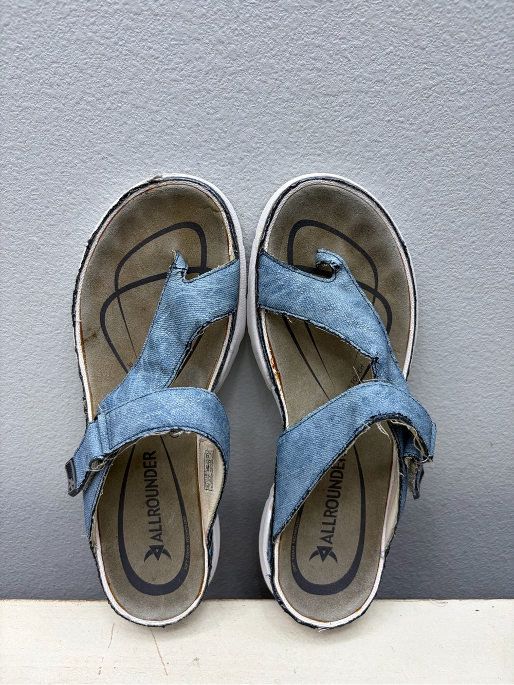 Allrounder By Mephisto Blue Tokara Sandals Size 10 - Picture 6 of 8